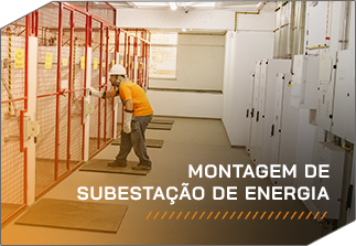 Montagem de subestação de energia